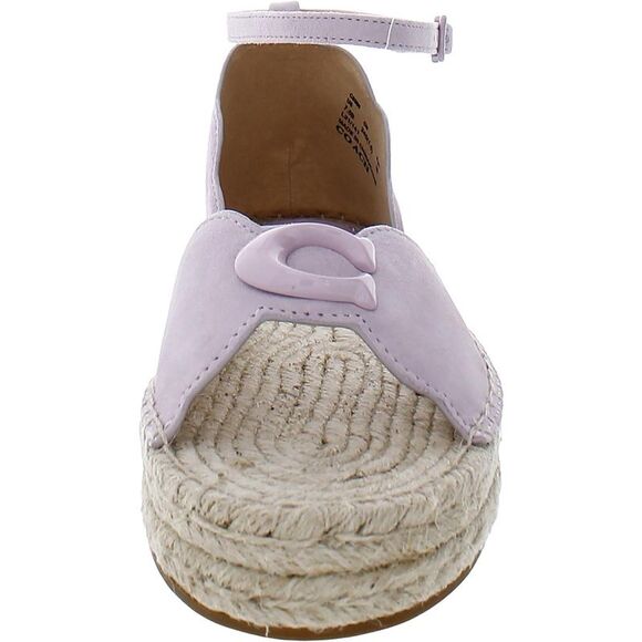 Coach Womens Dillon Purple Suede Ankle Strap Platform Sandals Shoes New - Picture 3 of 3